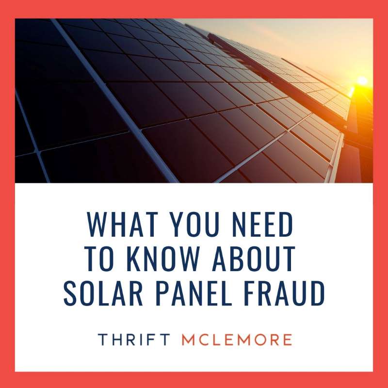 What You Need To Know About Solar Panel Fraud